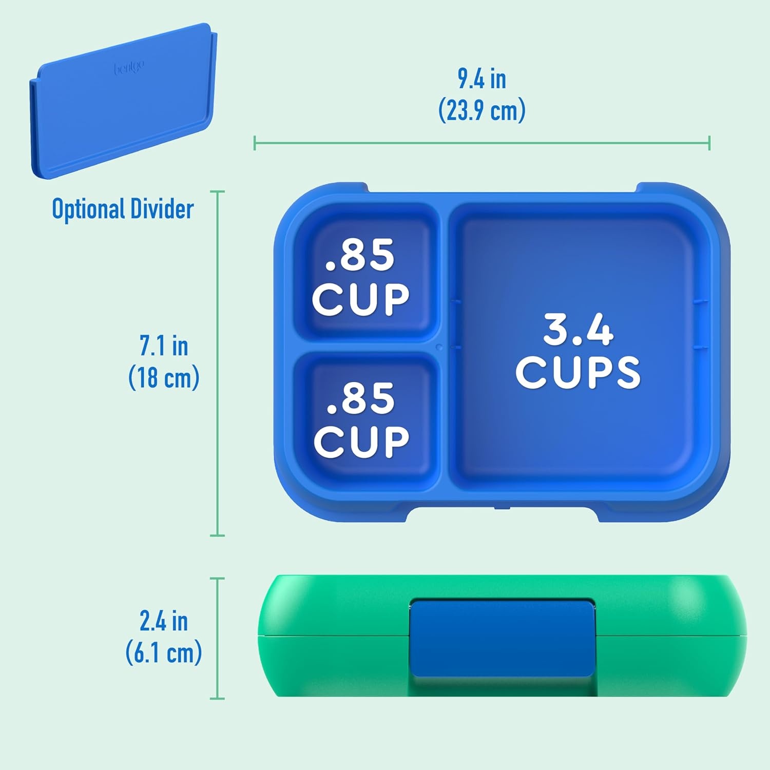 image:imageBentgo Pop Lunch Box Spring GreenBlue Set With Kids BentoStyle Snack Box Aqua