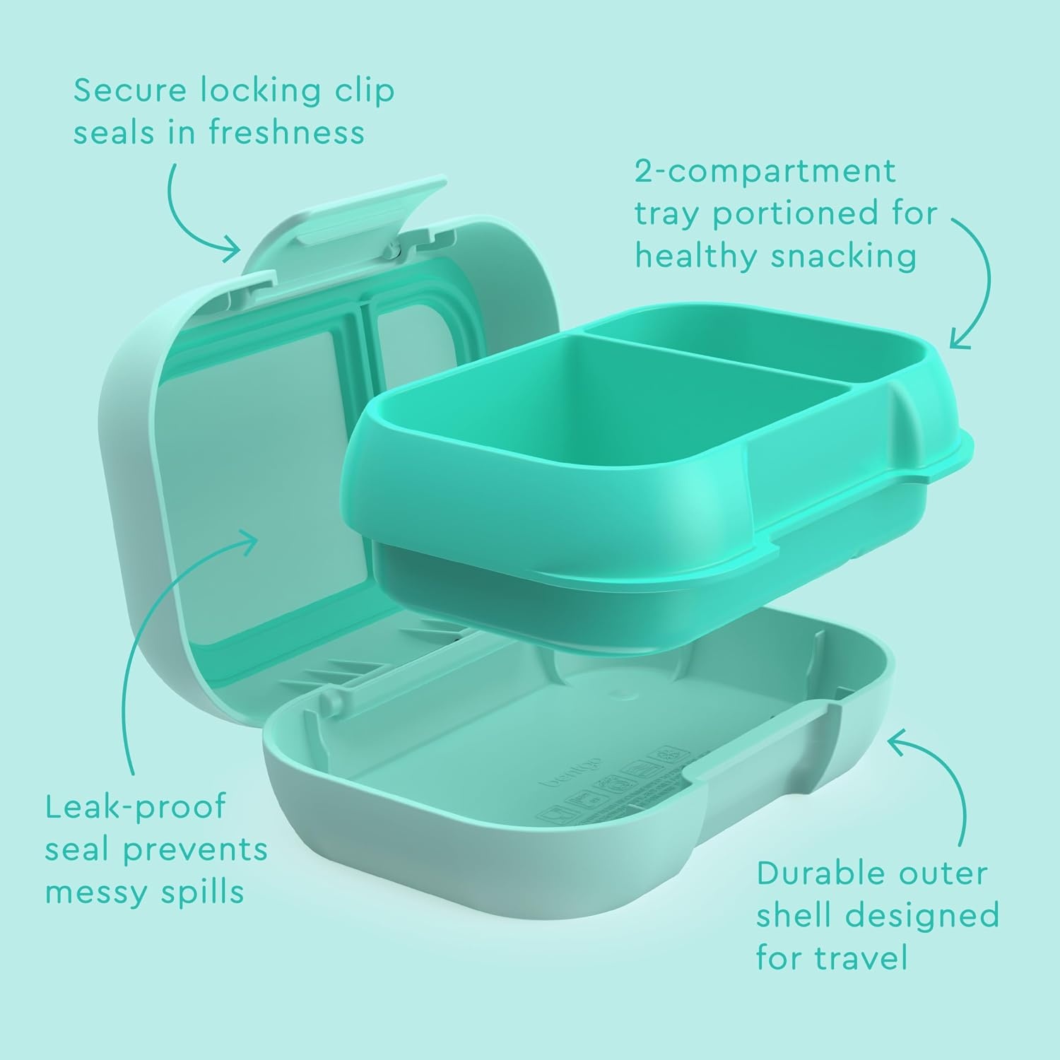 image:imageBentgo Pop Lunch Box Spring GreenBlue Set With Kids BentoStyle Snack Box Aqua