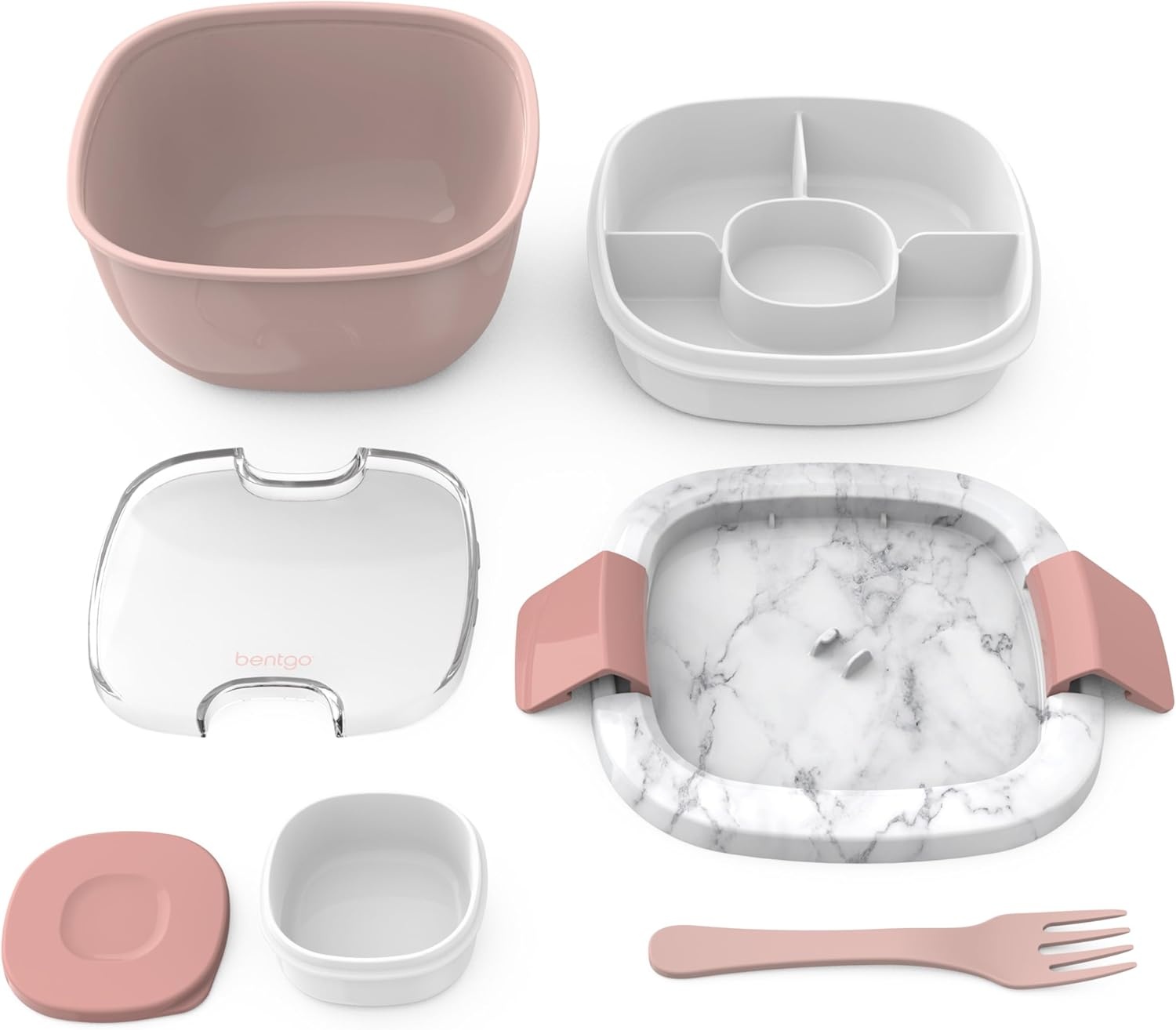 image:imageBentgo Salad Bento Lunch Box 2Pack Blush MarbleBlush Marble