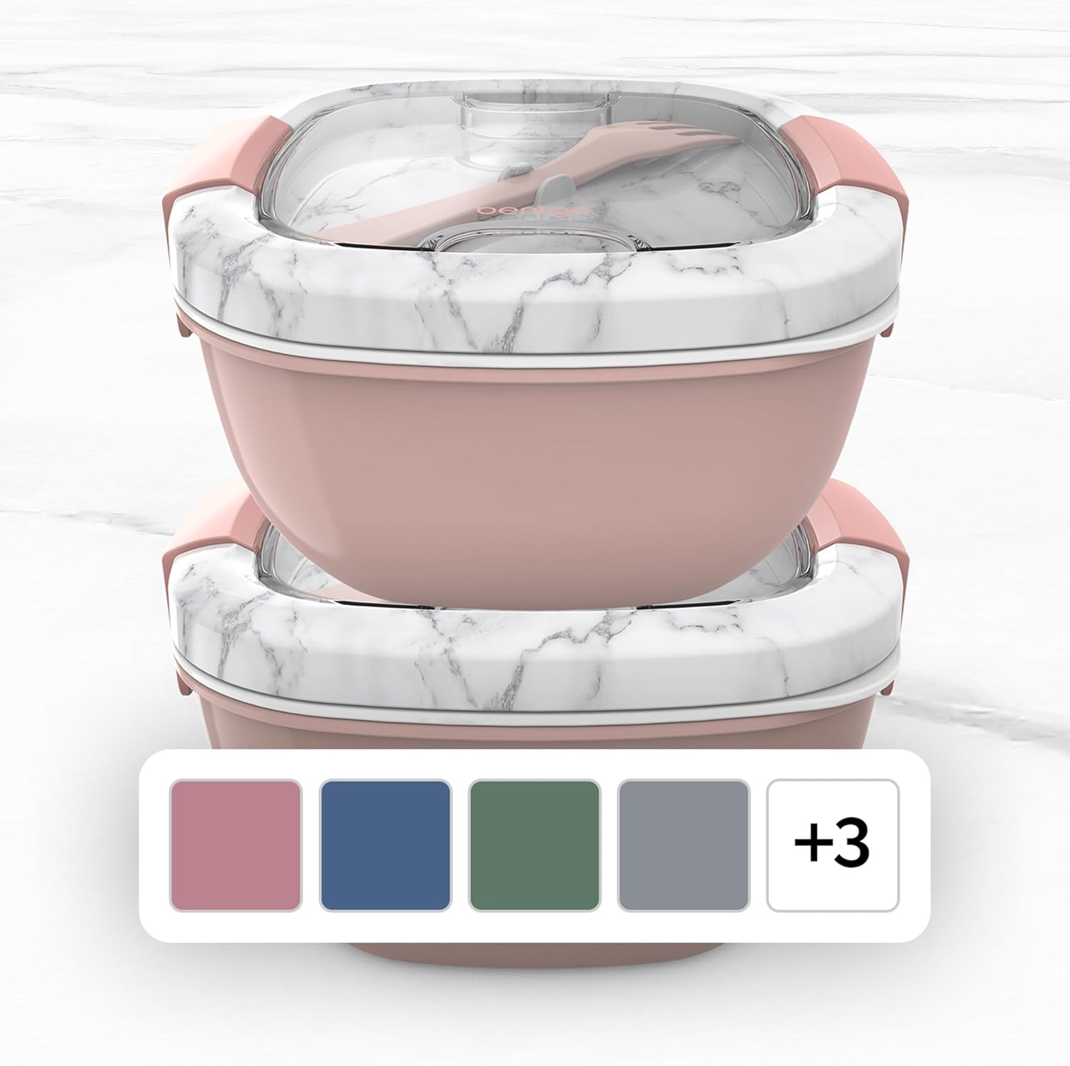 image:imageBentgo Salad Bento Lunch Box 2Pack Blush MarbleBlush Marble