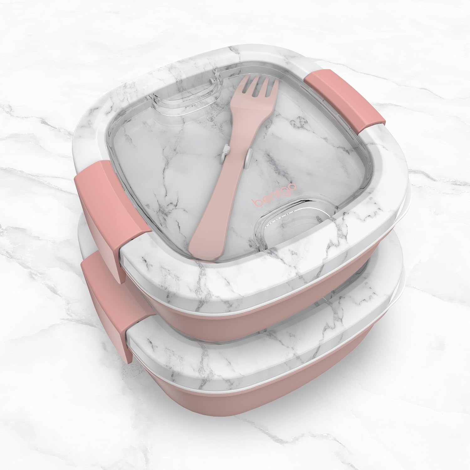 image:imageBentgo Salad Bento Lunch Box 2Pack Blush MarbleBlush Marble