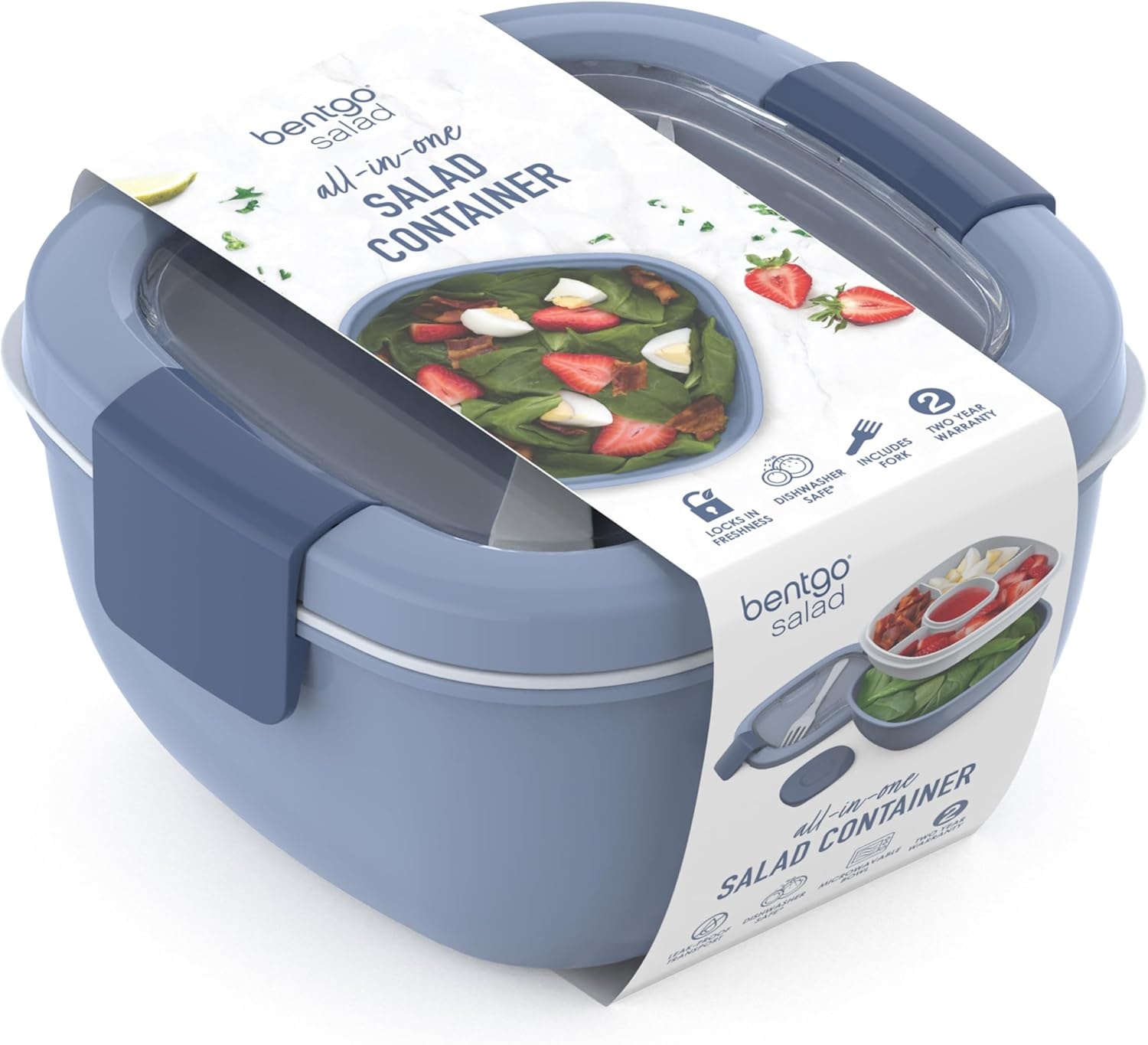 image:imageBentgo Salad Bento Lunch Box 2Pack Blush MarbleSlate