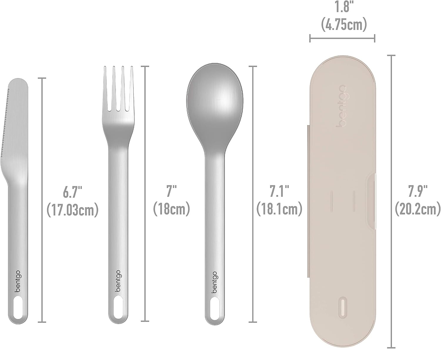 image:imageBentgo Stainless Steel Food Canister Gold and Stainless Steel Utensils Set Sand