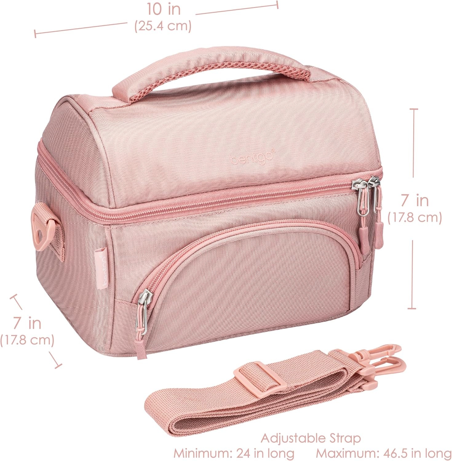 image:imageBentgo Stainless Steel Food Canister Rose Gold and Deluxe Lunch Bag Set Blush