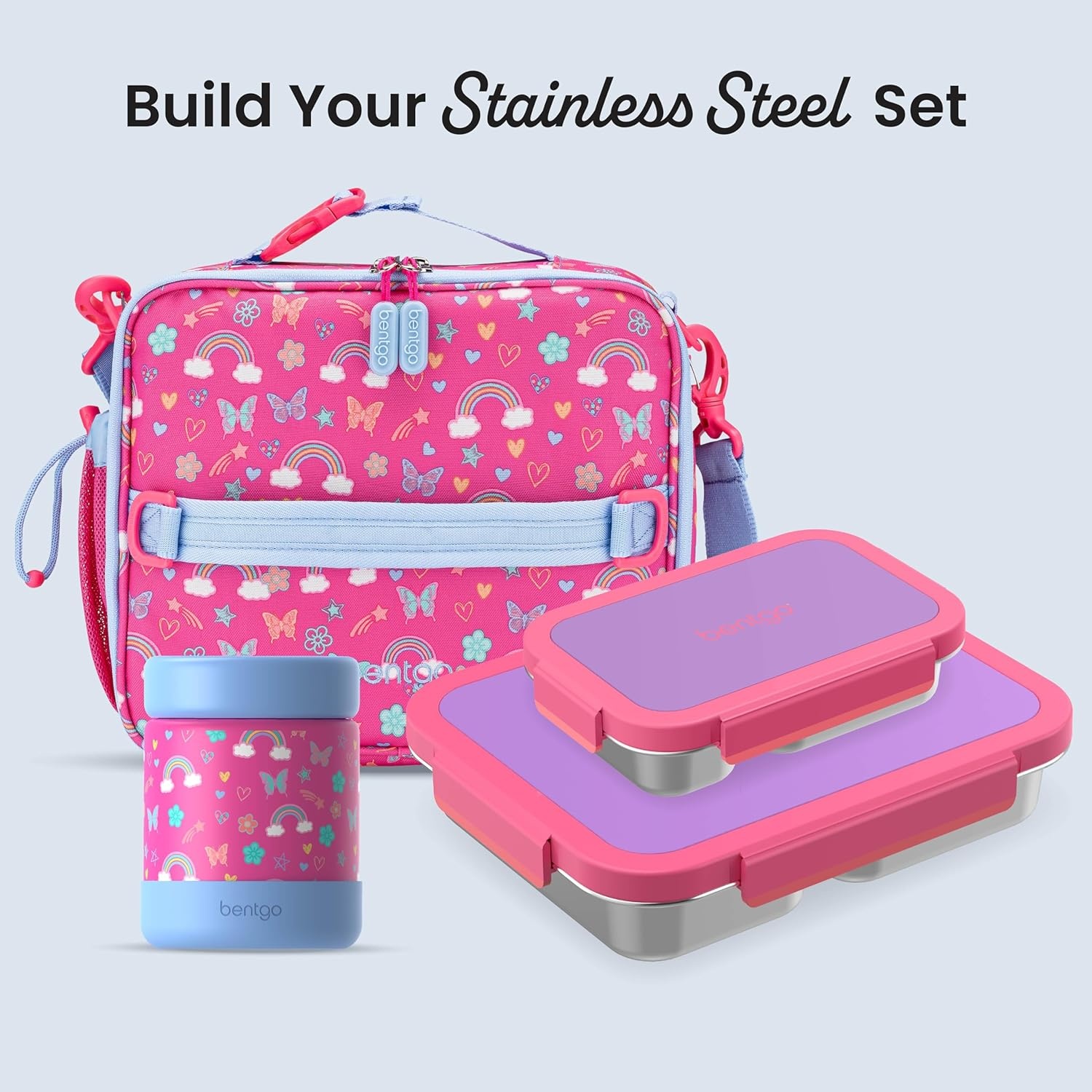 image:imageBentgo Stainless Steel Snack Box LeakProof 2 Compartments 2Cup Capacity Ideal for Kids 3 Teens amp Adults Durable Reusable LilacLilac