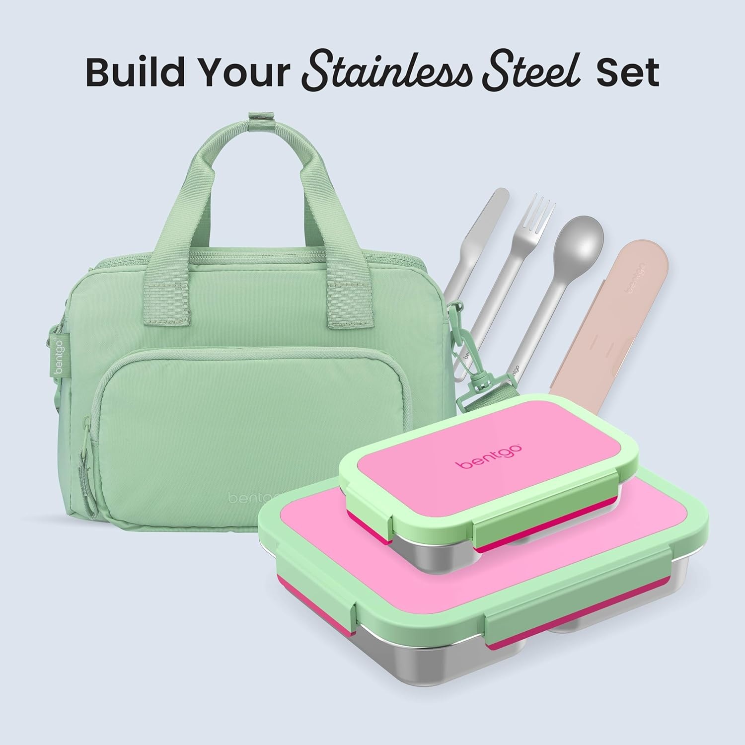 image:imageBentgo Stainless Steel Snack Box LeakProof 2 Compartments 2Cup Capacity Ideal for Kids 3 Teens amp Adults Durable Reusable LilacStrawberry