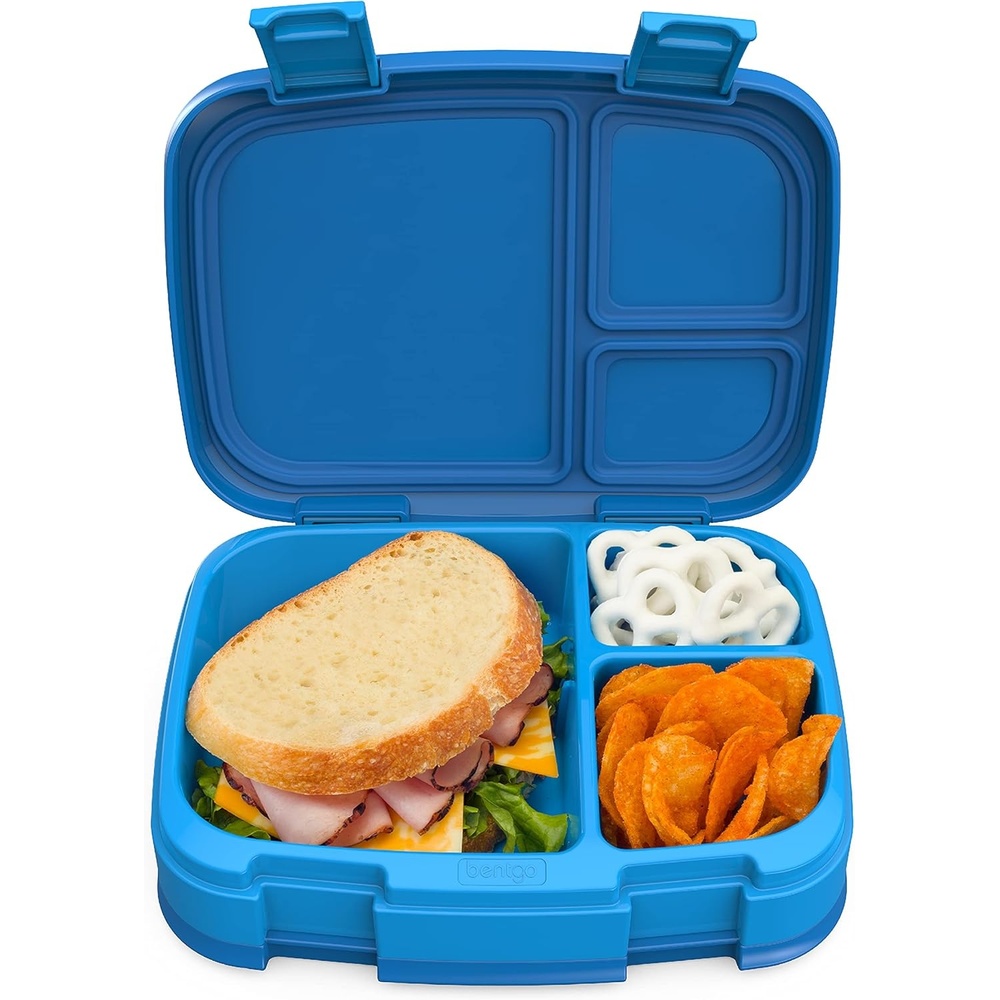 image:imageBentgo Fresh LeakProof Versatile 4Compartment BentoStyle Lunch Box with Removable Divider PortionControlled Meals for Teens and Adults OnTheGo BPAFree FoodSafe Materials BlueBlue