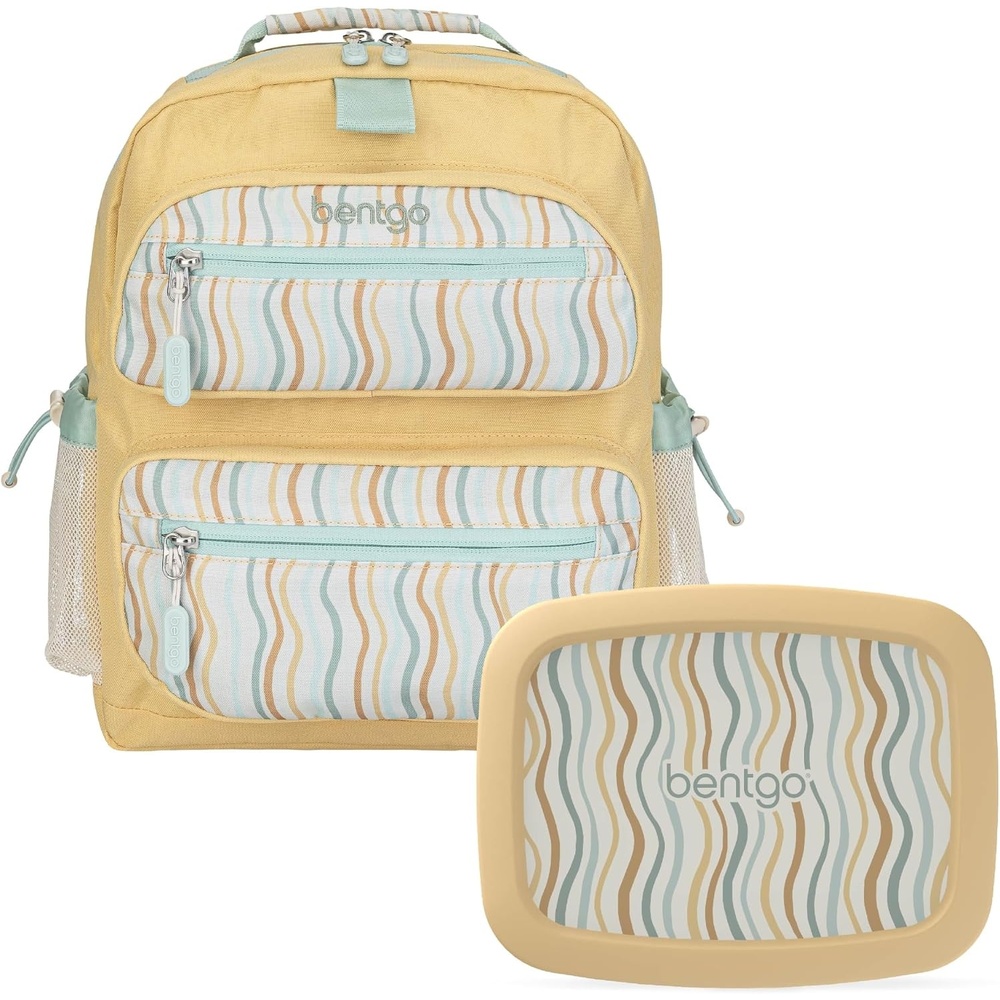 image:imageBentgo Kids 14 Backpack Set With Kids Prints Lunch Box Wavy