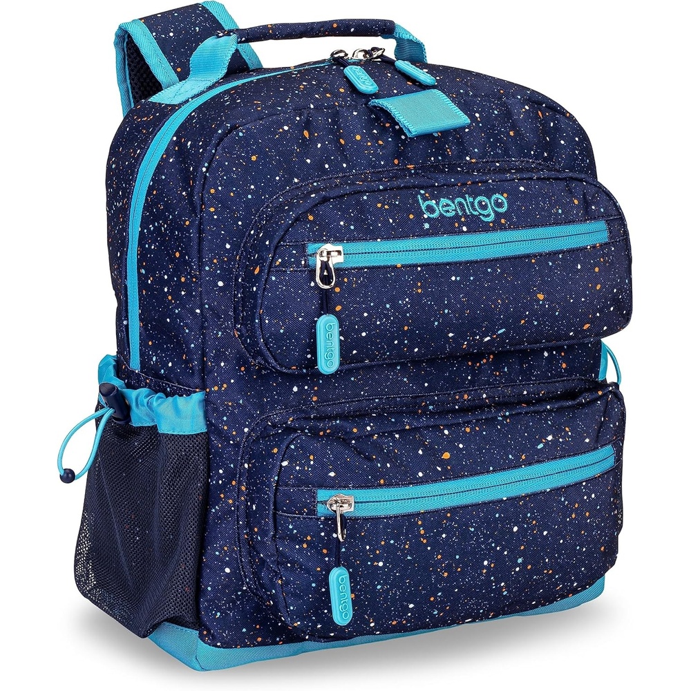 image:imageBentgo Kids Print Backpack Lightweight 14 Backpack for School Travel amp Daycare Ideal for Ages 4 Durable amp WaterResistant Roomy Interior amp Loop for Lunch Bag NEW Ballet amp BowsConfetti Edition Abyss Blue