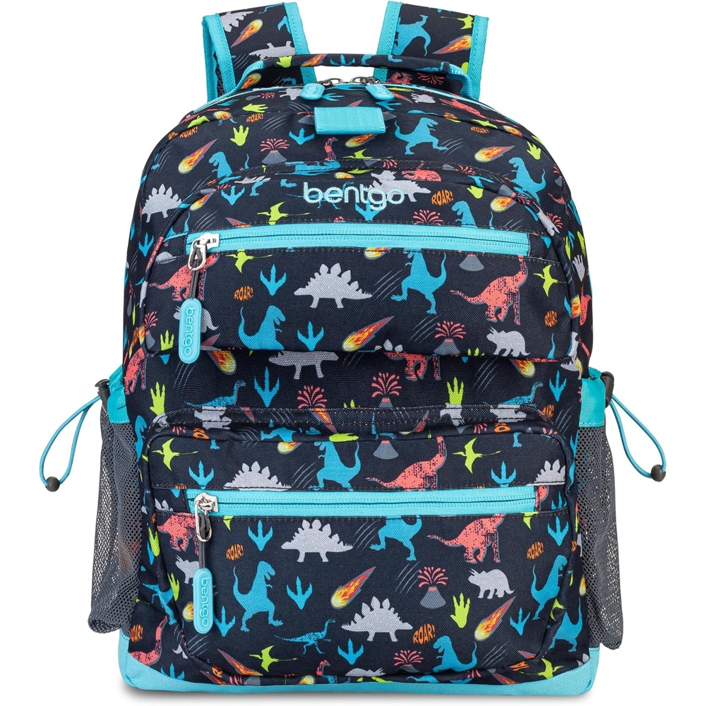 image:imageBentgo Kids Print Backpack Lightweight 14 Backpack for School Travel amp Daycare Ideal for Ages 4 Durable amp WaterResistant Roomy Interior amp Loop for Lunch Bag NEW Ballet amp BowsDinosaur