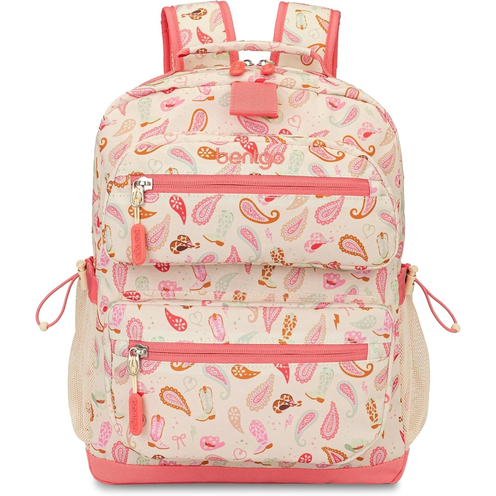 image:imageBentgo Kids Print Backpack Lightweight 14 Backpack for School Travel amp Daycare Ideal for Ages 4 Durable amp WaterResistant Roomy Interior amp Loop for Lunch Bag NEW Ballet amp BowsCowgirl Dreams