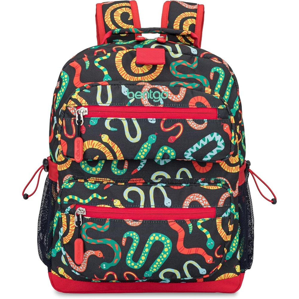 image:imageBentgo Kids Print Backpack Lightweight 14 Backpack for School Travel amp Daycare Ideal for Ages 4 Durable amp WaterResistant Roomy Interior amp Loop for Lunch Bag NEW Ballet amp BowsSssnakes