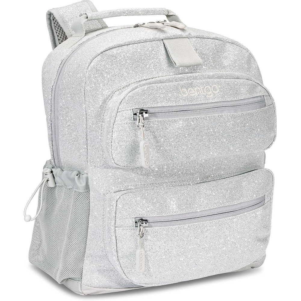 image:imageBentgo Kids Print Backpack Lightweight 14 Backpack for School Travel amp Daycare Ideal for Ages 4 Durable amp WaterResistant Roomy Interior amp Loop for Lunch Bag NEW Ballet amp BowsGlitter Edition Silver