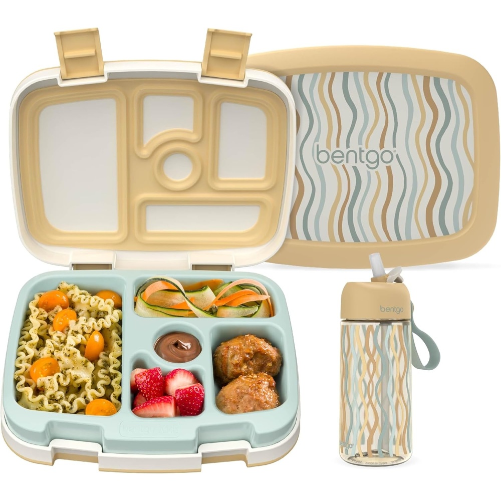 image:imageBentgo Kids Prints Lunch Box Set With Water Bottle Wavy