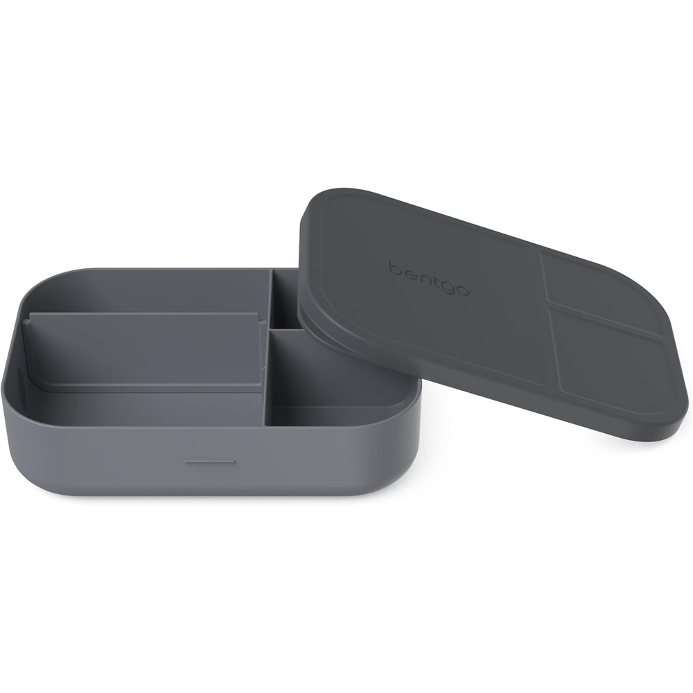 image:imageBentgo Modern Tray with Matte Lid Reusable BPAFree Meal Prep Containers for Adults with Removable Divider 3 or 4 Compartments for Healthy Portioned Meals At Home amp On the Go OrchidDark Gray
