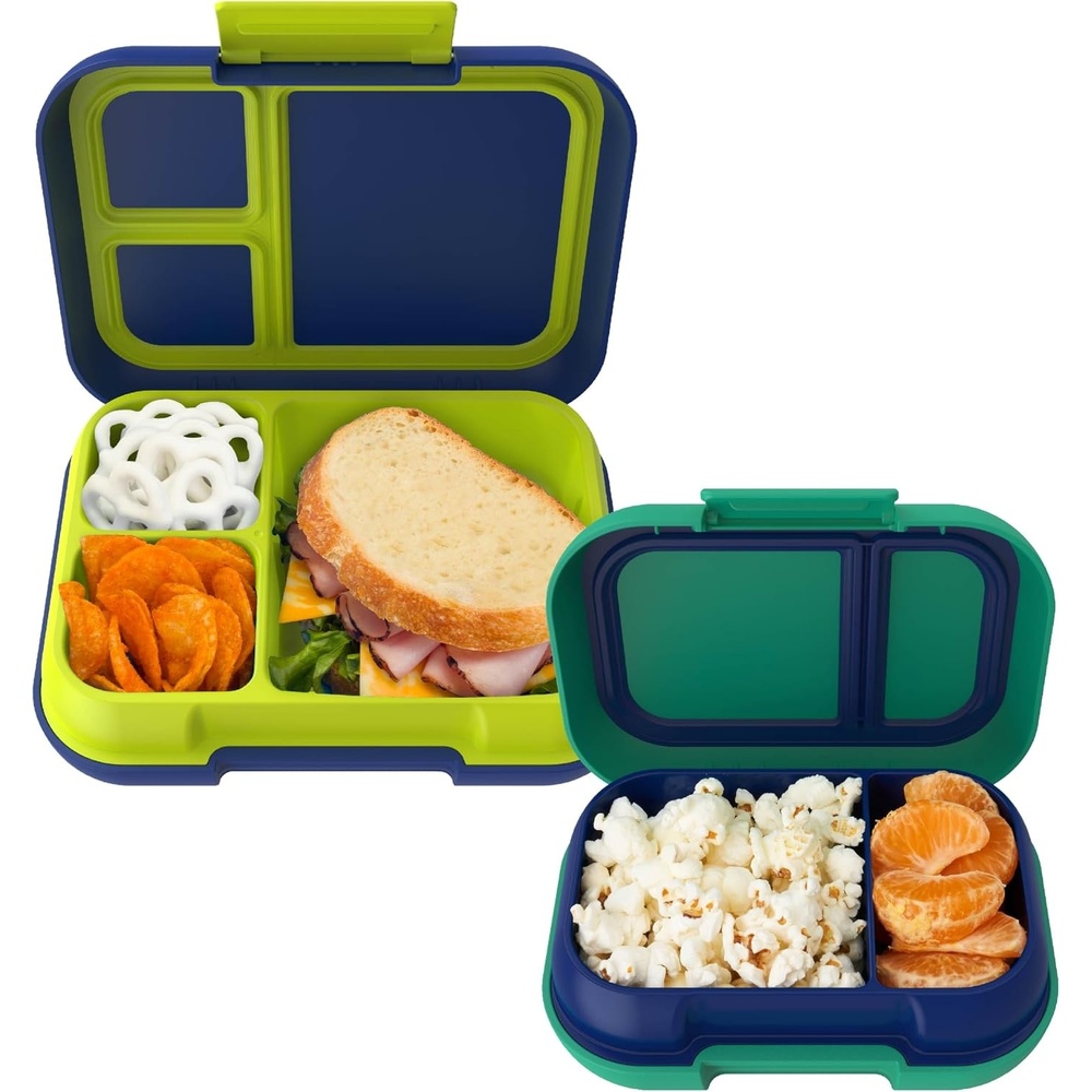 image:imageBentgo Pop Lunch Box Navy BlueChartreuse Set With Kids BentoStyle Snack Box GreenNavy