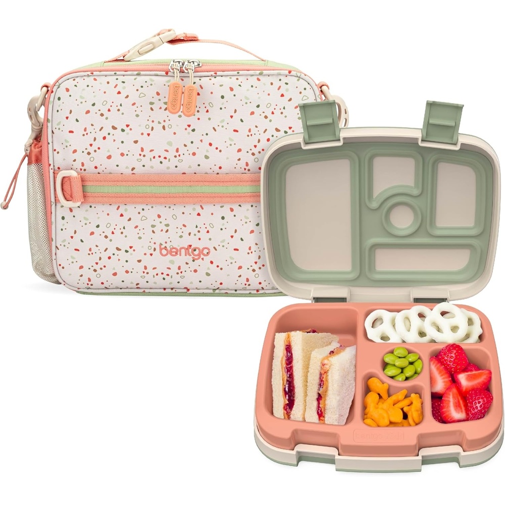 image:imageBentgo Prints Insulated Lunch Bag Set With Kids BentoStyle Lunch Box Geo Speckle