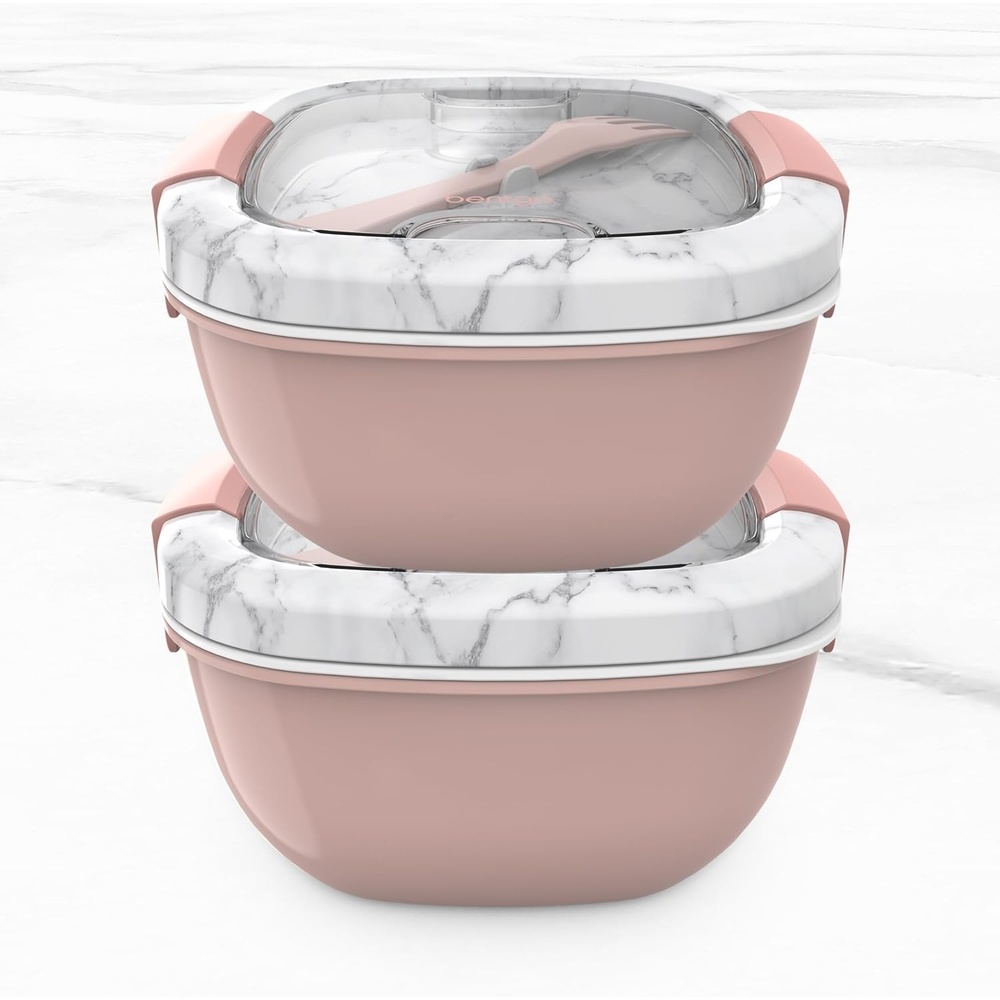 image:imageBentgo Salad Bento Lunch Box 2Pack Blush MarbleBlush Marble