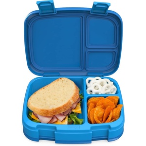 Bentgo Fresh – Leak-Proof, Versatile 4-Compartment Bento-Style Lunch Box with Removable Divider, Portion-Controlled Meals for Teens and Adults On-The-Go – BPA-Free, Food-Safe Materials (Blue)(Blue)