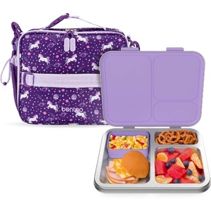 Bentgo Kids Insulated Lunch Bag and Stainless Steel Lunch Box Set (Unicorn)
