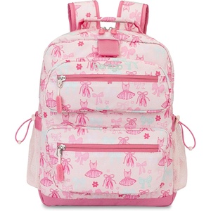 Bentgo Kids Print Backpack – Lightweight 14” Backpack for School, Travel & Daycare, Ideal for Ages 4+, Durable & Water-Resistant, Roomy Interior, & Loop for Lunch Bag (NEW Ballet & Bows)(Ballet & Bows)