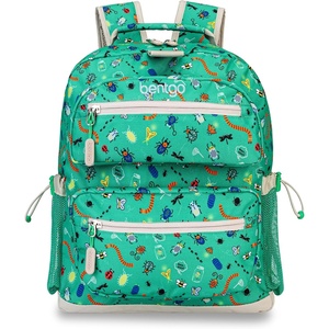 Bentgo Kids Print Backpack – Lightweight 14” Backpack for School, Travel & Daycare, Ideal for Ages 4+, Durable & Water-Resistant, Roomy Interior, & Loop for Lunch Bag (NEW Ballet & Bows)(Bug Buddies)