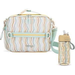 Bentgo Kids Prints Lunch Bag Set With Water Bottle (Wavy)