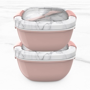 Bentgo Salad Bento Lunch Box, 2-Pack (Blush Marble)(Blush Marble)