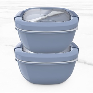 Bentgo Salad Bento Lunch Box, 2-Pack (Blush Marble)(Slate)