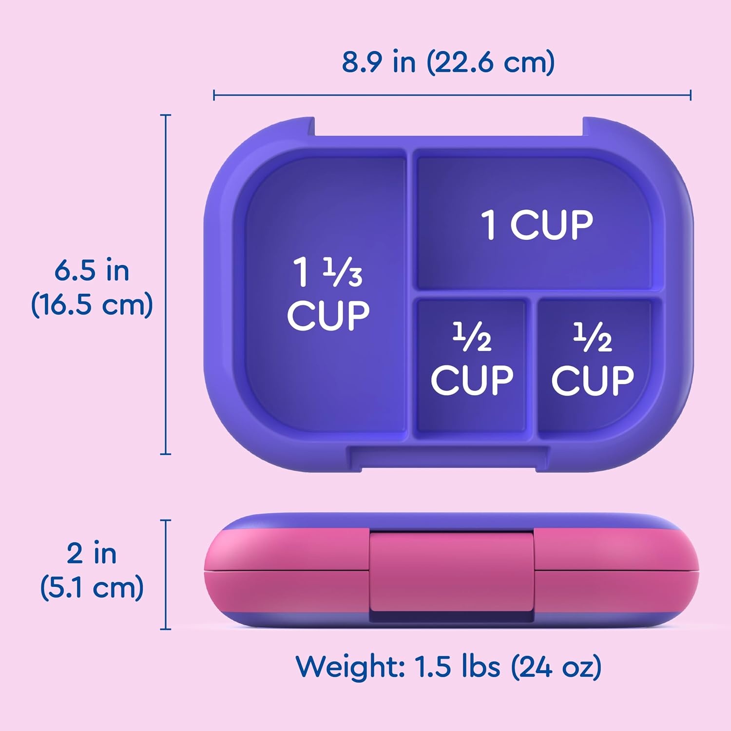 image:imageBentgo Chill Kids Electric Violet and Chill Max Bone amp Glacier Blue Lunch Box Set