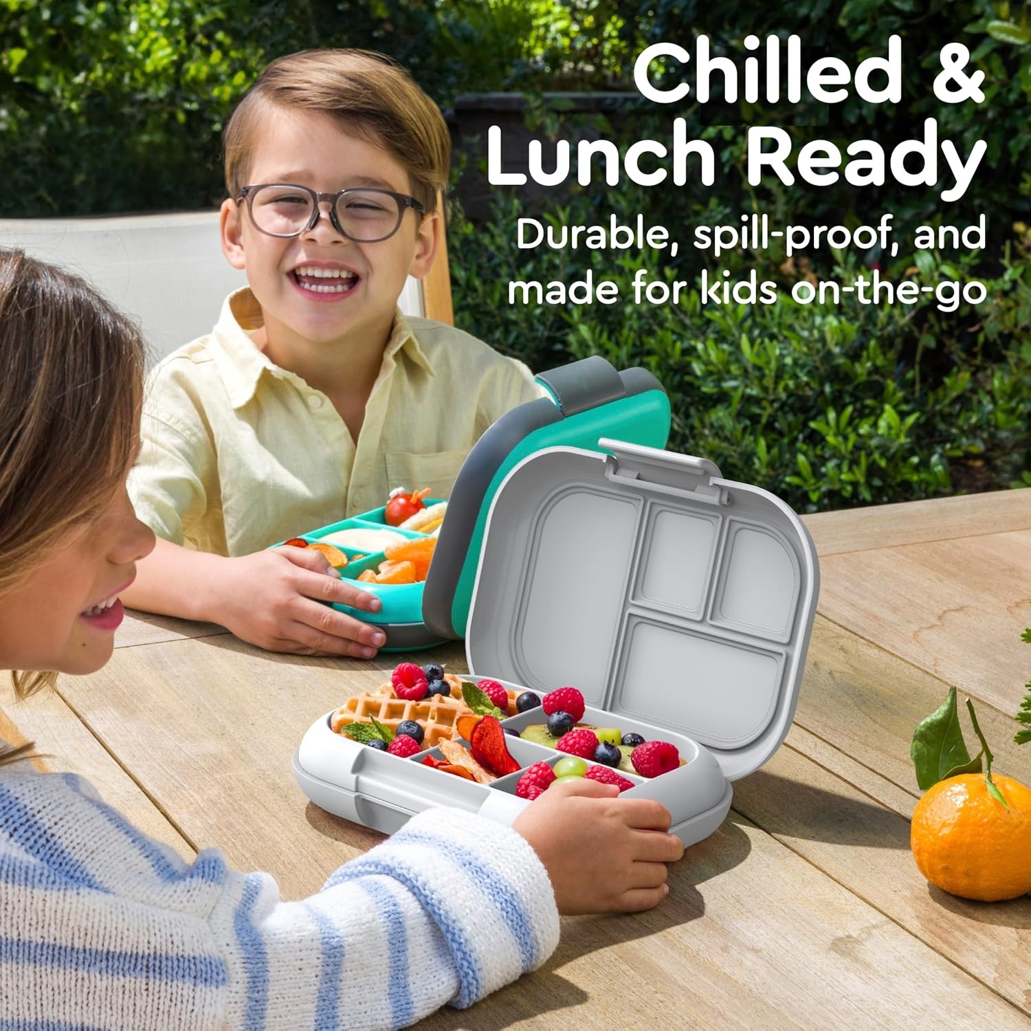 image:imageBentgo Chill Kids Gray and Chill Max Fog amp Deep Teal Lunch Box Set