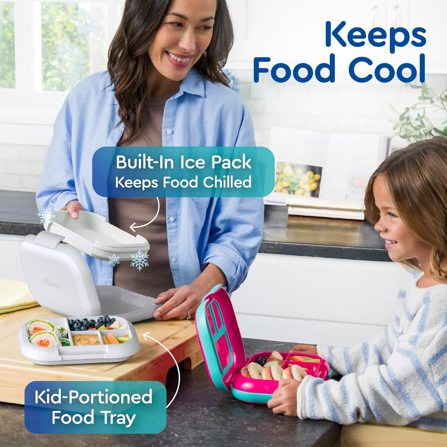 image:imageBentgo Chill Kids Gray and Chill Mini Tide Blues Lunch Box Set