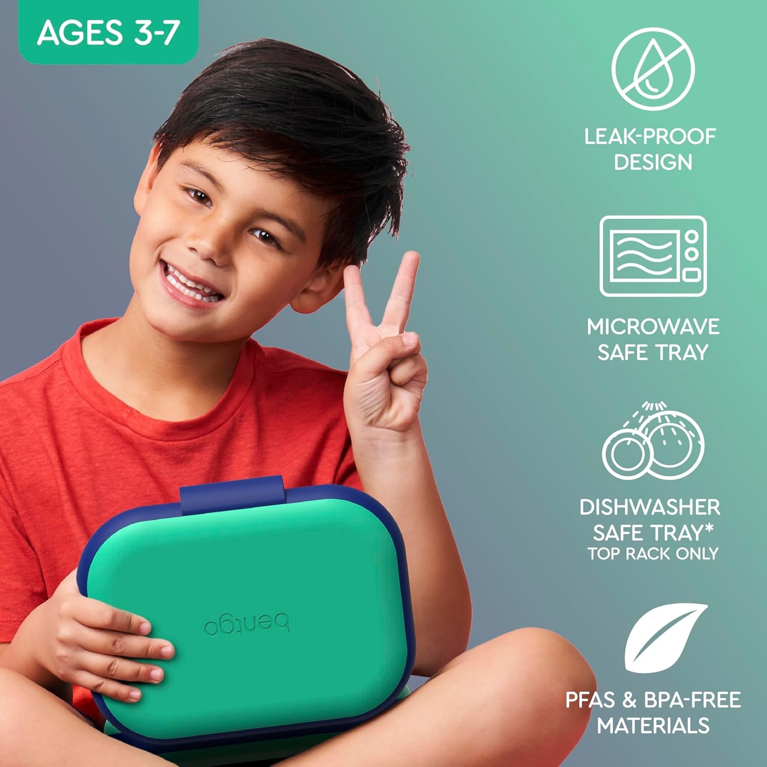 image:imageBentgo Chill Kids GreenNavy and Chill Mini Crisp Grays Lunch Box Set