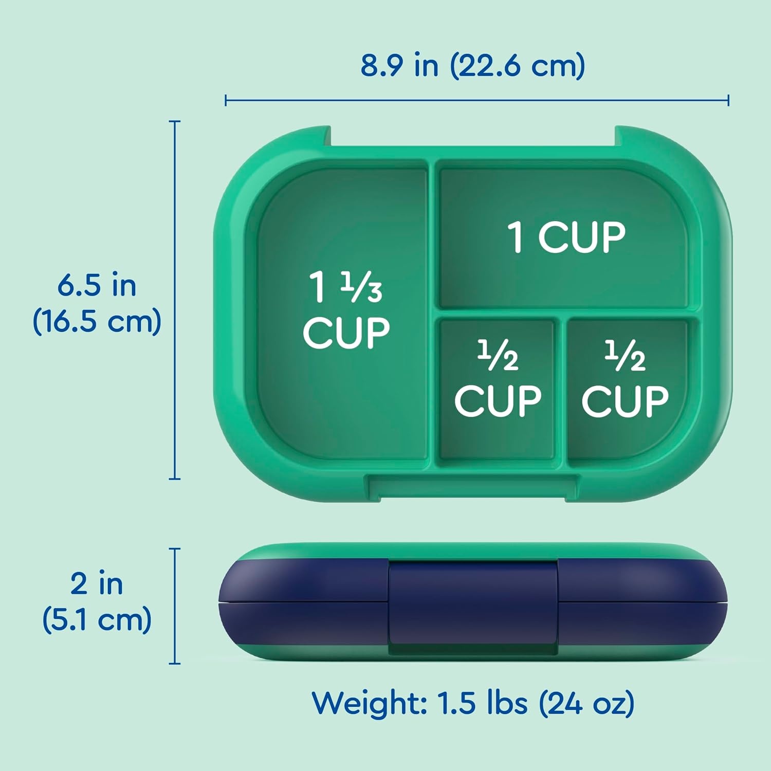 image:imageBentgo Chill Kids GreenNavy and Chill Mini Crisp Grays Lunch Box Set