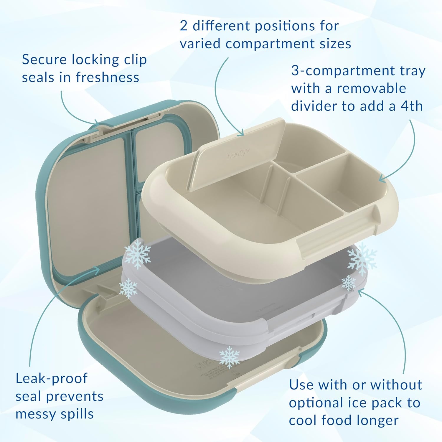image:imageBentgo Chill Kids Purple and Chill Max Bone amp Glacier Blue Lunch Box Set