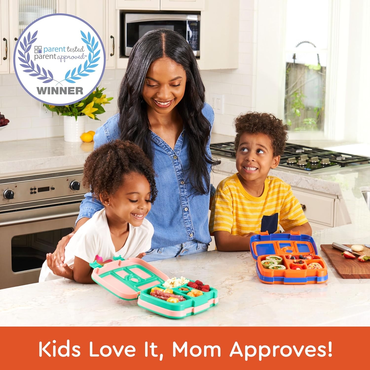 image:imageBentgo Kids Prints LeakProof 5Compartment BentoStyle Kids Lunch Box Ideal Portion Sizes for Ages 37 Durable DropProof Dishwasher Safe PFAS amp BPAFree Materials NEW Blooming FloralSports