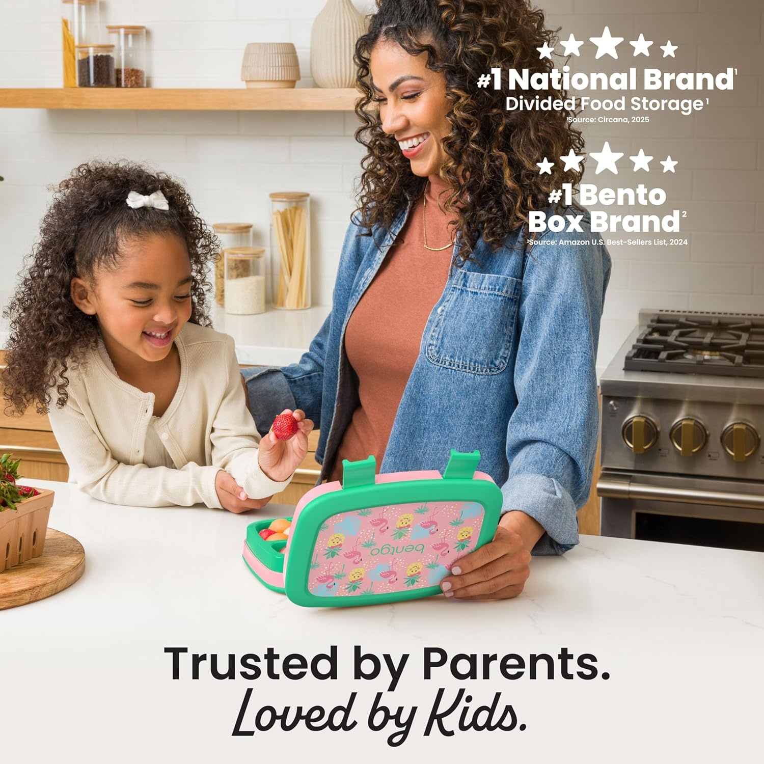 image:imageBentgo Kids Prints LeakProof 5Compartment BentoStyle Kids Lunch Box Ideal Portion Sizes for Ages 37 Durable DropProof Dishwasher Safe PFAS amp BPAFree Materials NEW Blooming FloralTropical
