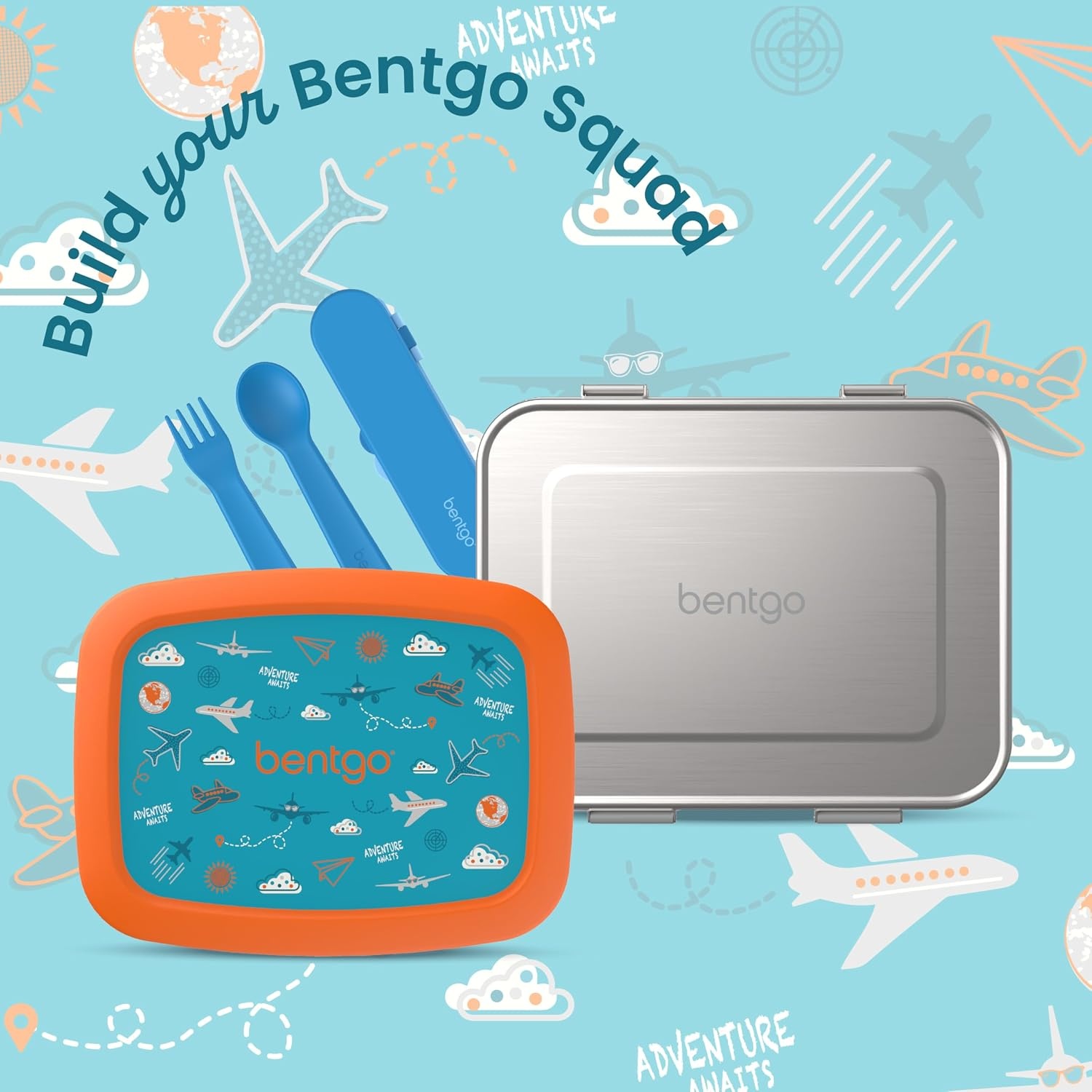 image:imageBentgo Kids Prints LeakProof 5Compartment BentoStyle Kids Lunch Box Ideal Portion Sizes for Ages 37 Durable DropProof Dishwasher Safe PFAS amp BPAFree Materials NEW Blooming FloralPlanes