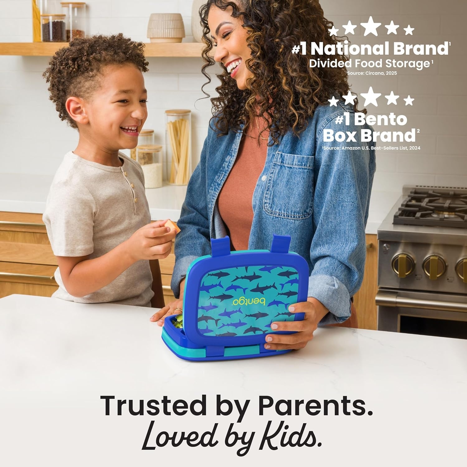 image:imageBentgo Kids Prints LeakProof 5Compartment BentoStyle Kids Lunch Box Ideal Portion Sizes for Ages 37 Durable DropProof Dishwasher Safe PFAS amp BPAFree Materials NEW Blooming FloralSharks