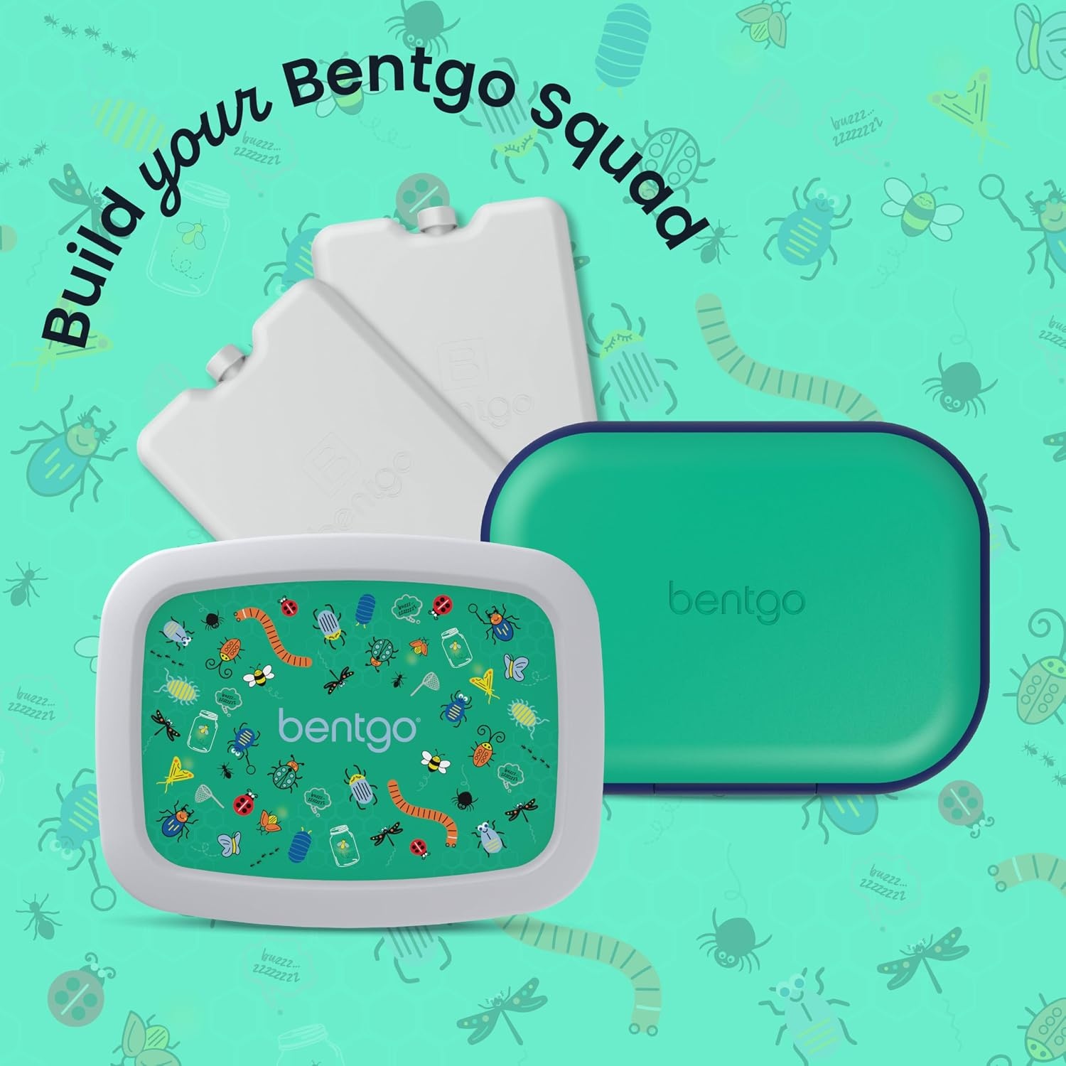 image:imageBentgo Kids Prints LeakProof 5Compartment BentoStyle Kids Lunch Box Ideal Portion Sizes for Ages 37 Durable DropProof Dishwasher Safe PFAS amp BPAFree Materials NEW Blooming FloralBug Buddies
