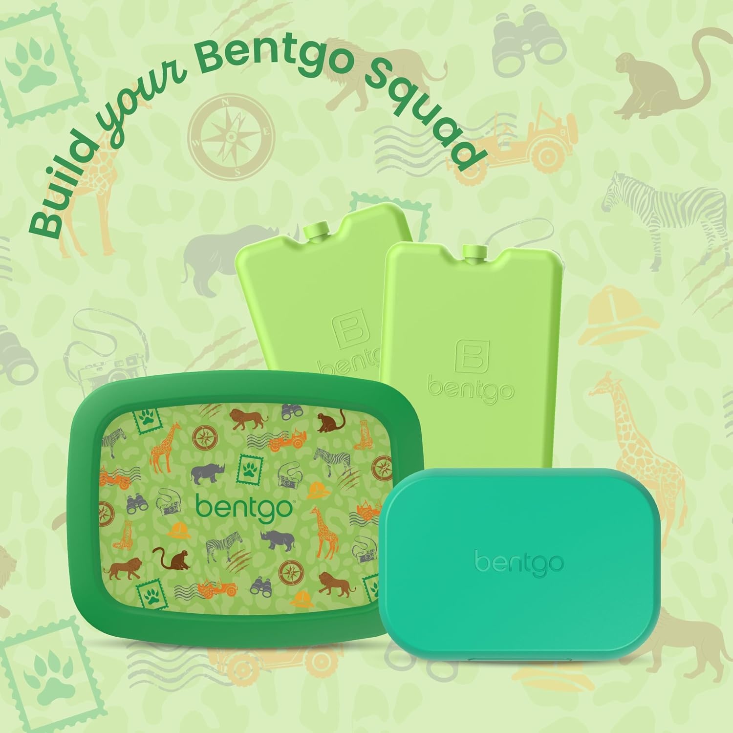 image:imageBentgo Kids Prints LeakProof 5Compartment BentoStyle Kids Lunch Box Ideal Portion Sizes for Ages 37 Durable DropProof Dishwasher Safe PFAS amp BPAFree Materials NEW Blooming FloralSafari