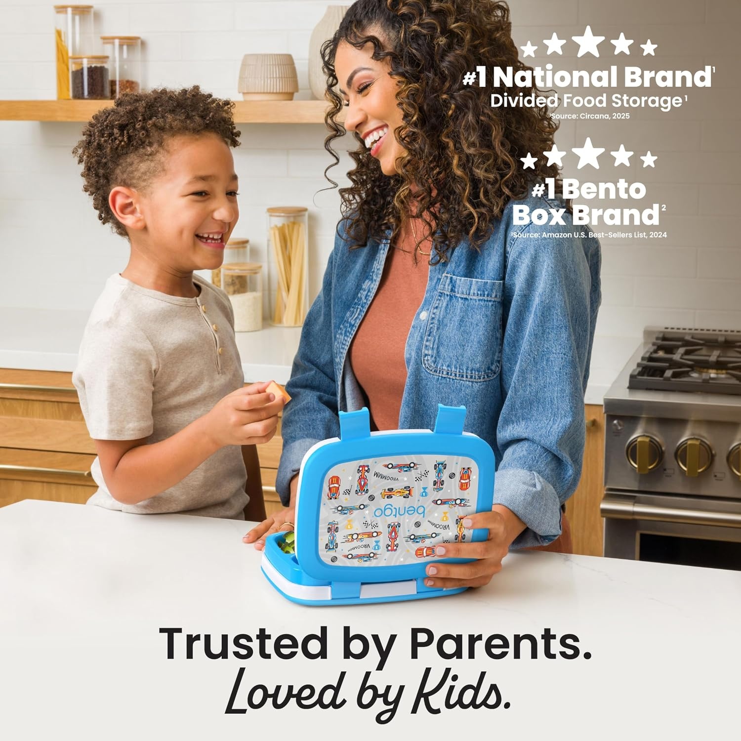 image:imageBentgo Kids Prints LeakProof 5Compartment BentoStyle Kids Lunch Box Ideal Portion Sizes for Ages 37 Durable DropProof Dishwasher Safe PFAS amp BPAFree Materials NEW Blooming FloralRace Cars