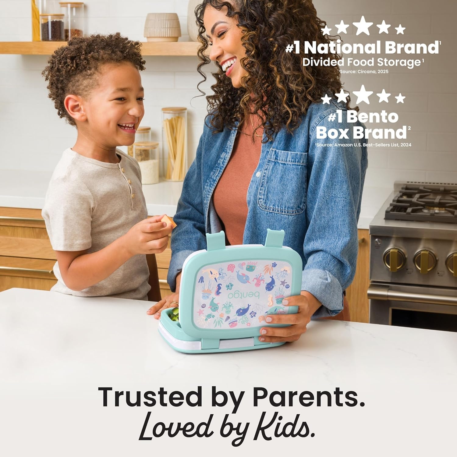 image:imageBentgo Kids Prints LeakProof 5Compartment BentoStyle Kids Lunch Box Ideal Portion Sizes for Ages 37 Durable DropProof Dishwasher Safe PFAS amp BPAFree Materials NEW Blooming FloralSea Life