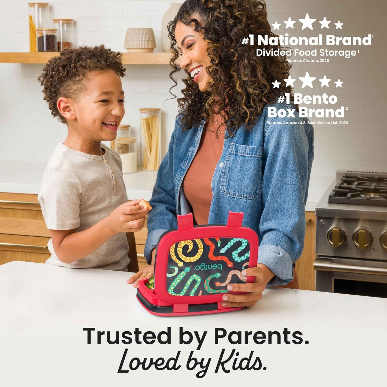 image:imageBentgo Kids Prints LeakProof 5Compartment BentoStyle Kids Lunch Box Ideal Portion Sizes for Ages 37 Durable DropProof Dishwasher Safe PFAS amp BPAFree Materials NEW Blooming FloralSssnakes