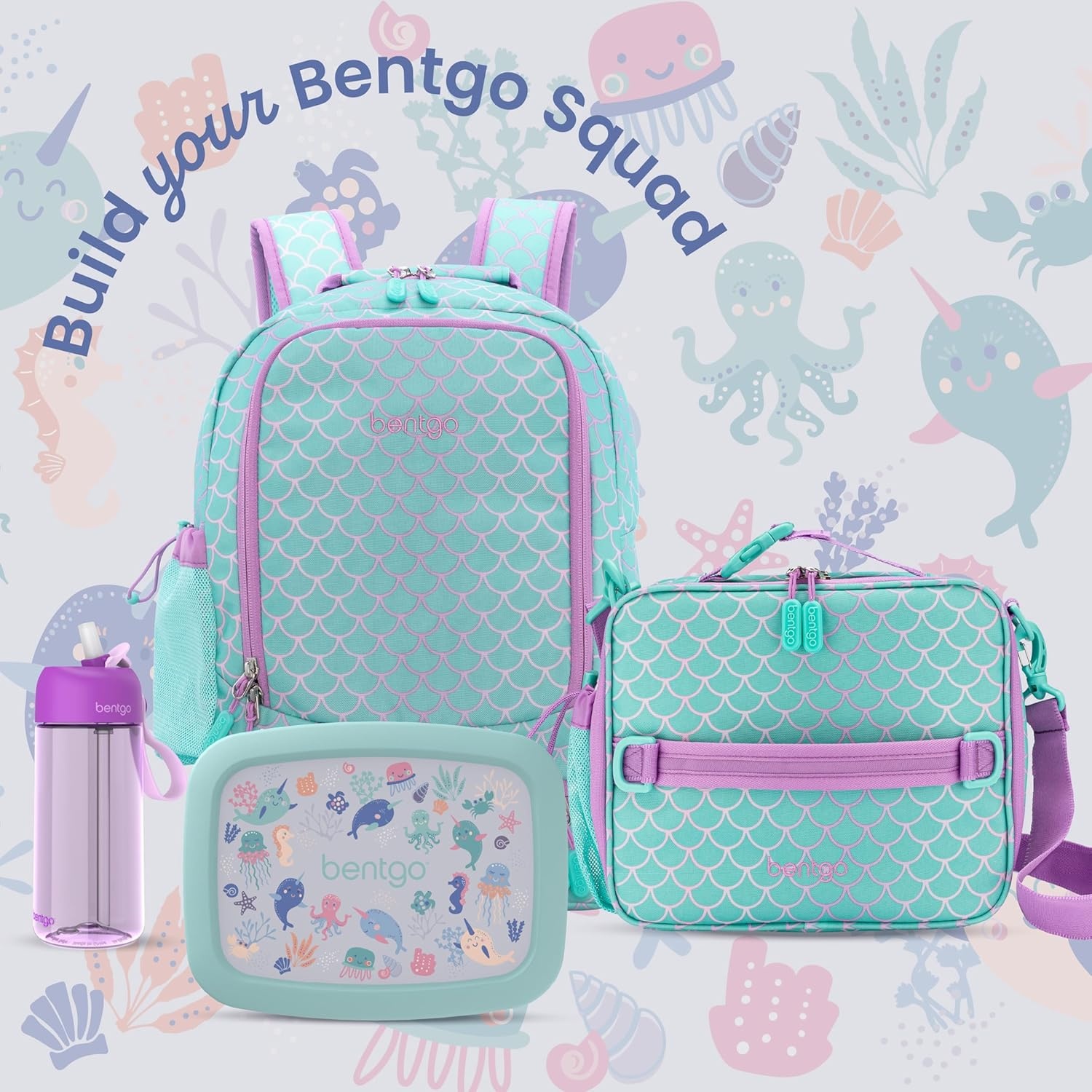 image:imageBentgo Kids Prints LeakProof 5Compartment BentoStyle Kids Lunch Box Ideal Portion Sizes for Ages 37 Durable DropProof Dishwasher Safe PFAS amp BPAFree Materials NEW Blooming FloralSea Life
