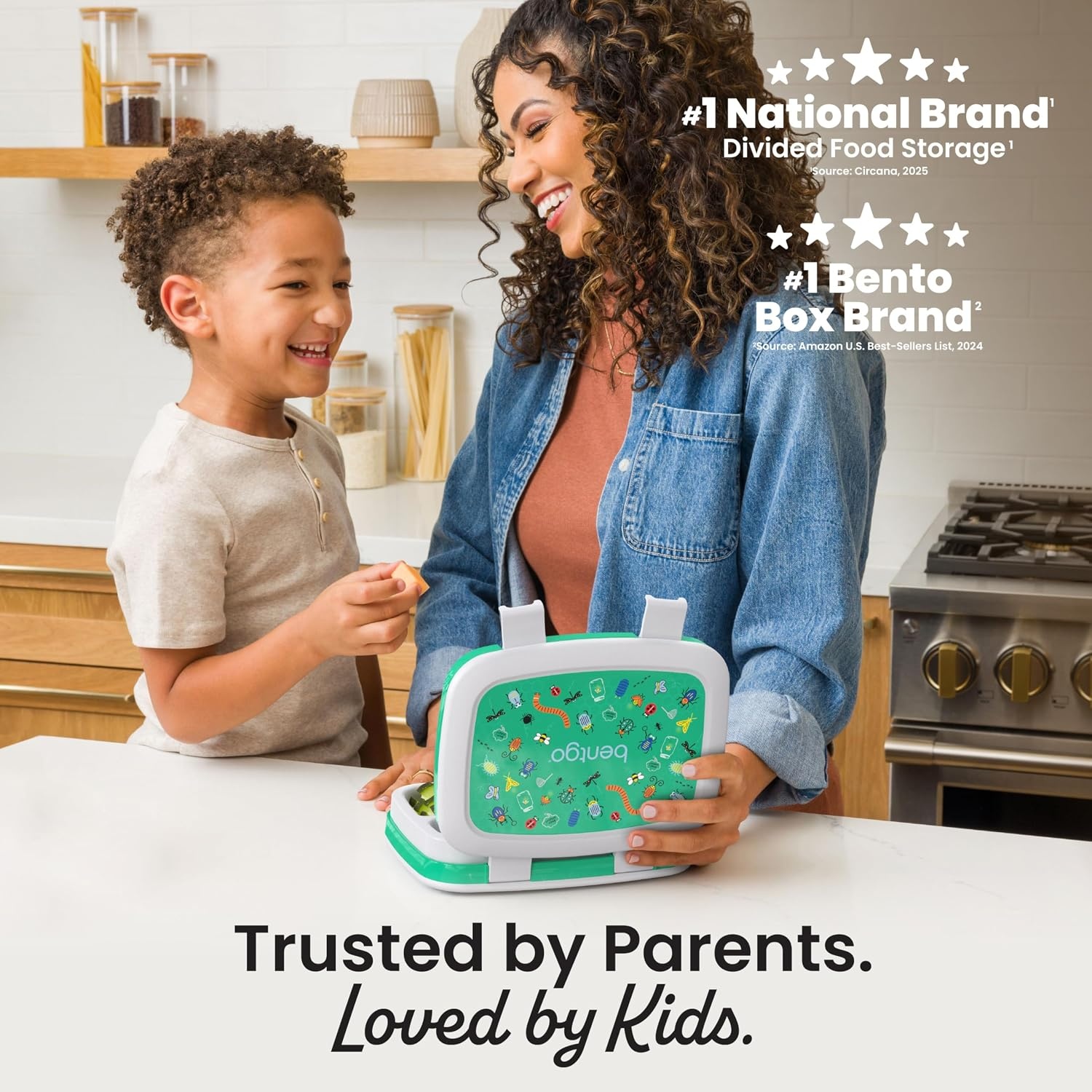 image:imageBentgo Kids Prints LeakProof 5Compartment BentoStyle Kids Lunch Box Ideal Portion Sizes for Ages 37 Durable DropProof Dishwasher Safe PFAS amp BPAFree Materials NEW Blooming FloralBug Buddies