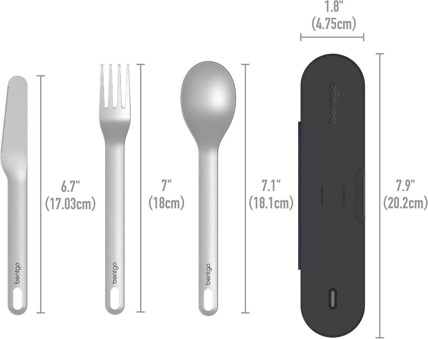image:imageBentgo Stainless Steel Food Canister and Stainless Steel Utensils Set Carbon Black