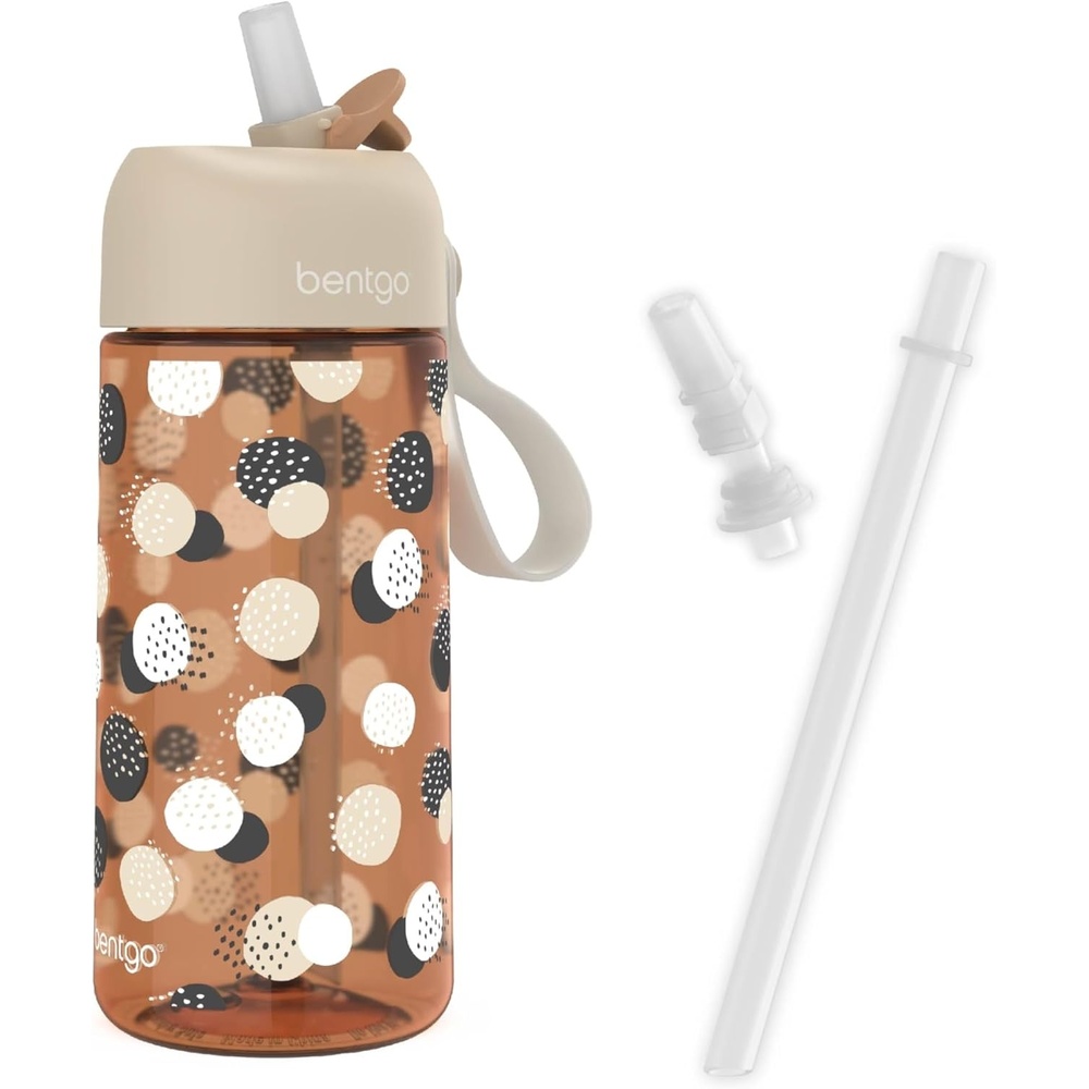 image:imageBentgo Kids Water Bottle and Replacement Straws Set Spots amp Dots