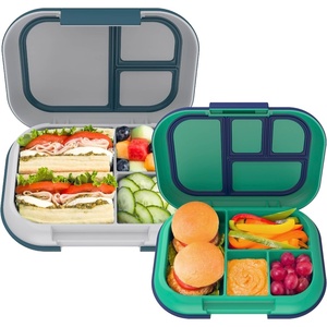 Bentgo Chill Kids (Green/Navy) and Chill Max (Fog & Deep Teal) Lunch Box Set
