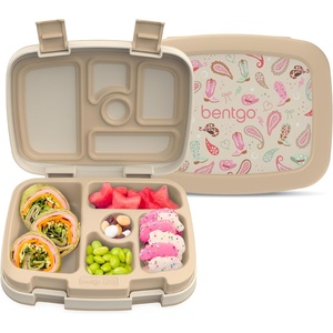 Bentgo Kids Prints Leak-Proof, 5-Compartment Bento-Style Kids Lunch Box – Ideal Portion Sizes for Ages 3-7, Durable, Drop-Proof, Dishwasher Safe, PFAS- & BPA-Free Materials (NEW Blooming Floral)(Cowgirl Dreams)